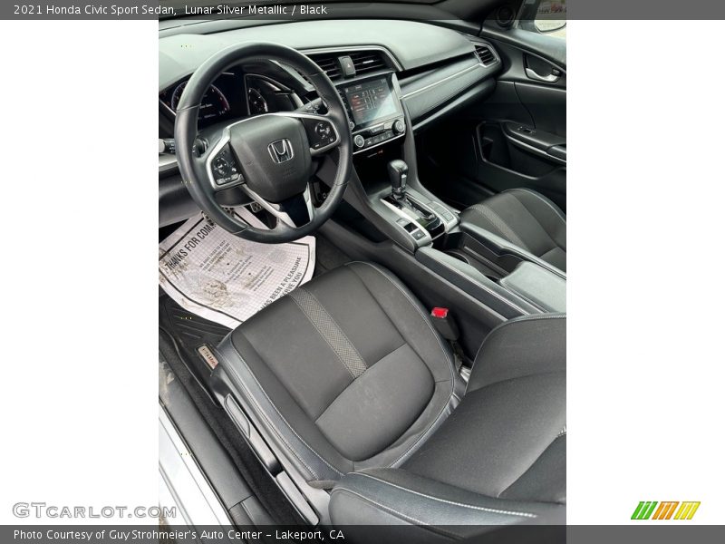 Front Seat of 2021 Civic Sport Sedan