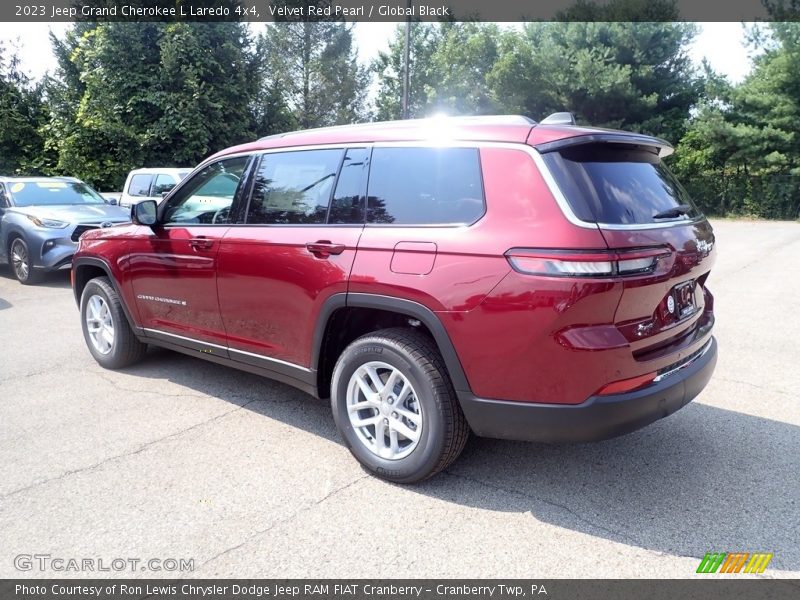 Velvet Red Pearl / Global Black 2023 Jeep Grand Cherokee L Laredo 4x4