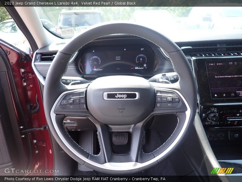 Velvet Red Pearl / Global Black 2023 Jeep Grand Cherokee L Laredo 4x4