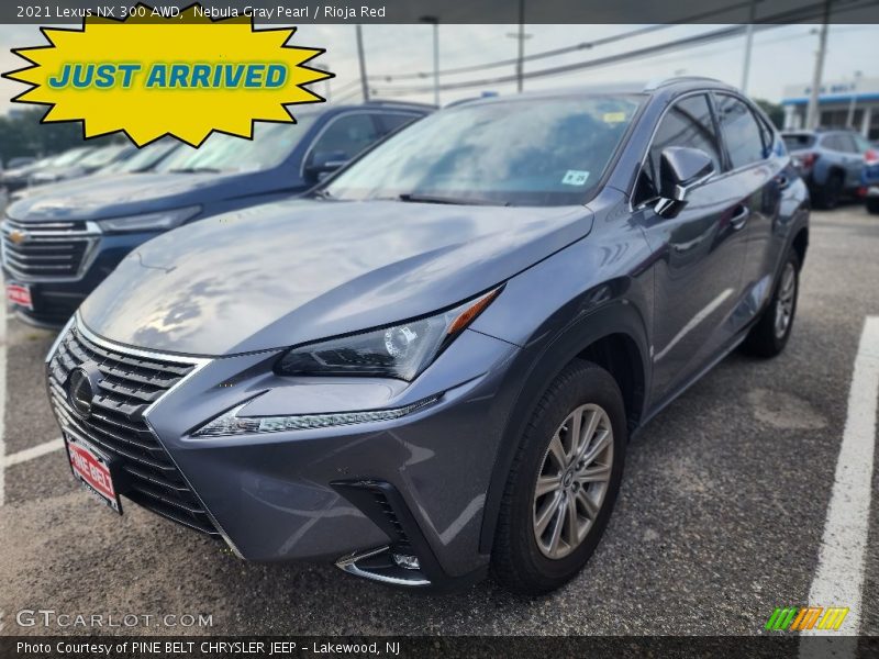 Nebula Gray Pearl / Rioja Red 2021 Lexus NX 300 AWD