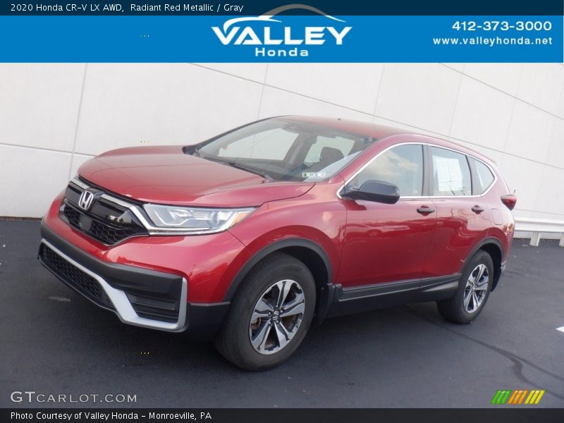Radiant Red Metallic / Gray 2020 Honda CR-V LX AWD