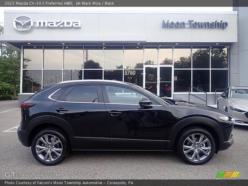 Jet Black Mica / Black 2023 Mazda CX-30 S Preferred AWD