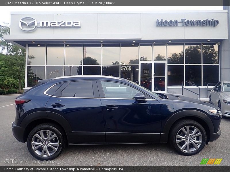 Deep Crystal Blue Mica / Black 2023 Mazda CX-30 S Select AWD