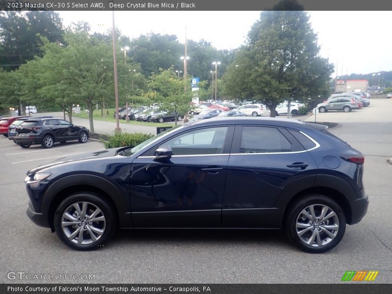 Deep Crystal Blue Mica / Black 2023 Mazda CX-30 S Select AWD