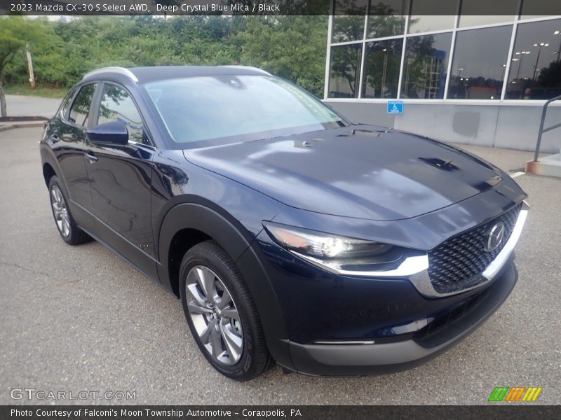 Deep Crystal Blue Mica / Black 2023 Mazda CX-30 S Select AWD