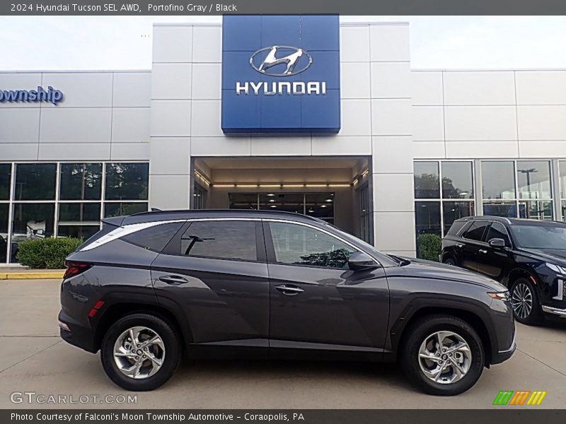 Portofino Gray / Black 2024 Hyundai Tucson SEL AWD