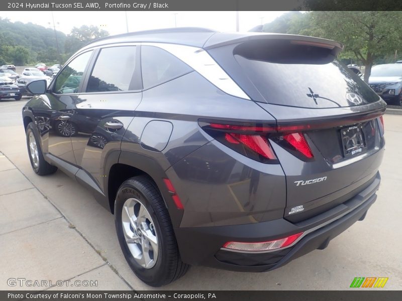 Portofino Gray / Black 2024 Hyundai Tucson SEL AWD