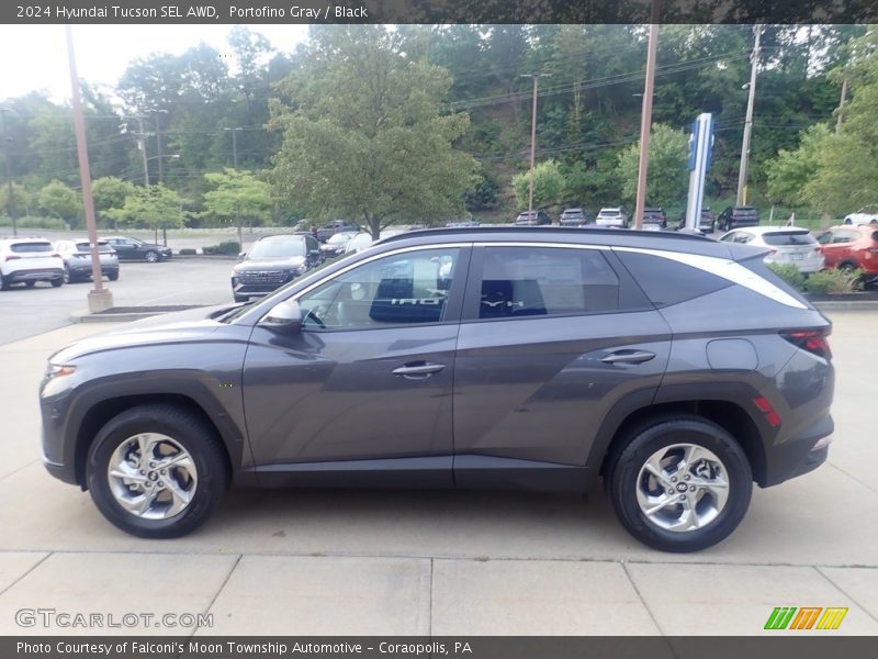 Portofino Gray / Black 2024 Hyundai Tucson SEL AWD