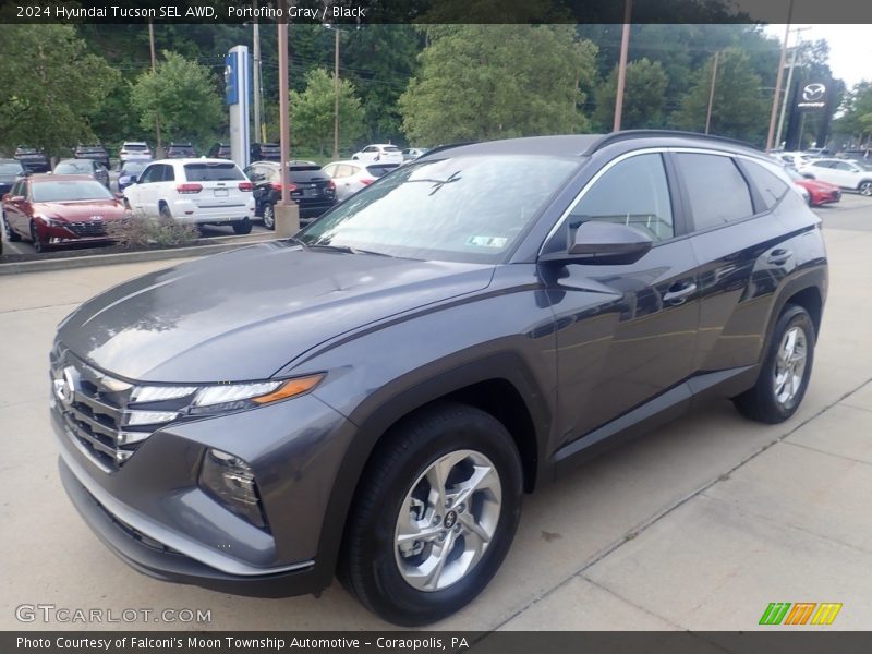 Portofino Gray / Black 2024 Hyundai Tucson SEL AWD