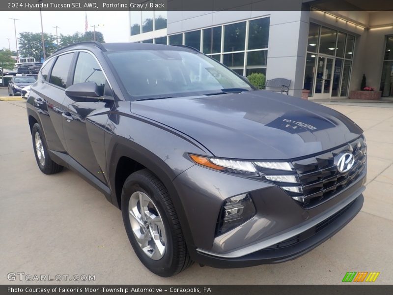 Portofino Gray / Black 2024 Hyundai Tucson SEL AWD