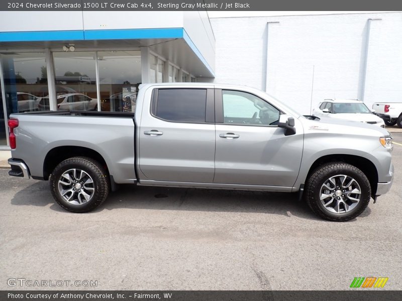 Sterling Gray Metallic / Jet Black 2024 Chevrolet Silverado 1500 LT Crew Cab 4x4