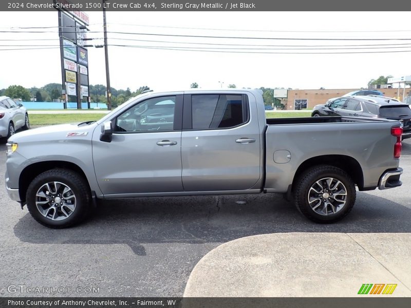 Sterling Gray Metallic / Jet Black 2024 Chevrolet Silverado 1500 LT Crew Cab 4x4