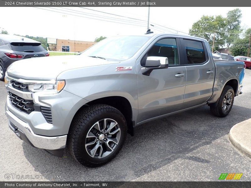 Sterling Gray Metallic / Jet Black 2024 Chevrolet Silverado 1500 LT Crew Cab 4x4