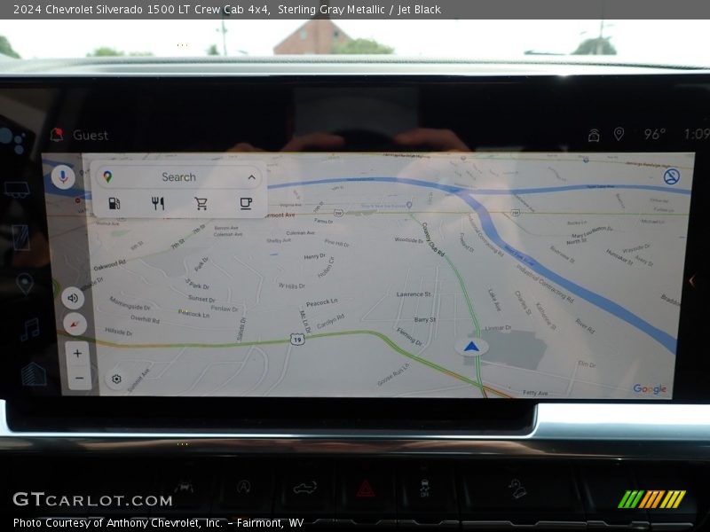 Sterling Gray Metallic / Jet Black 2024 Chevrolet Silverado 1500 LT Crew Cab 4x4