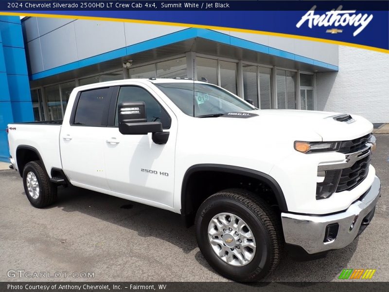 Summit White / Jet Black 2024 Chevrolet Silverado 2500HD LT Crew Cab 4x4