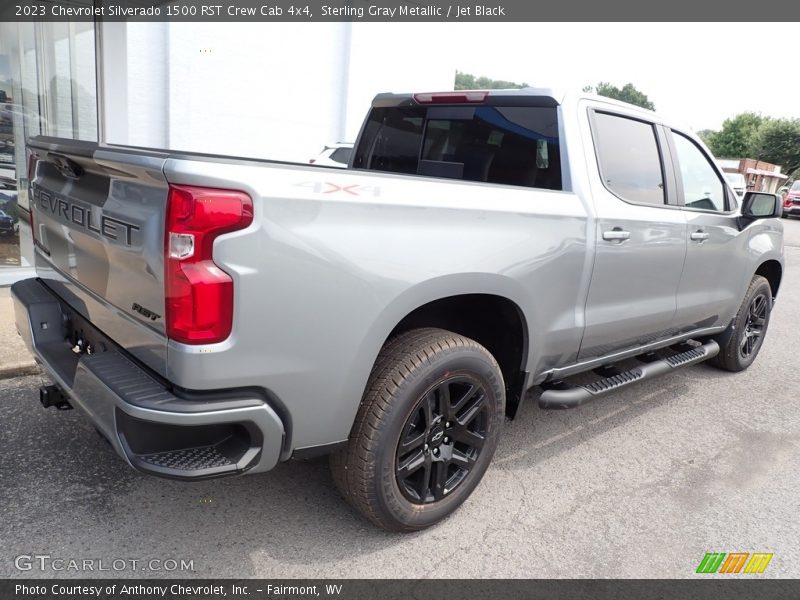 Sterling Gray Metallic / Jet Black 2023 Chevrolet Silverado 1500 RST Crew Cab 4x4