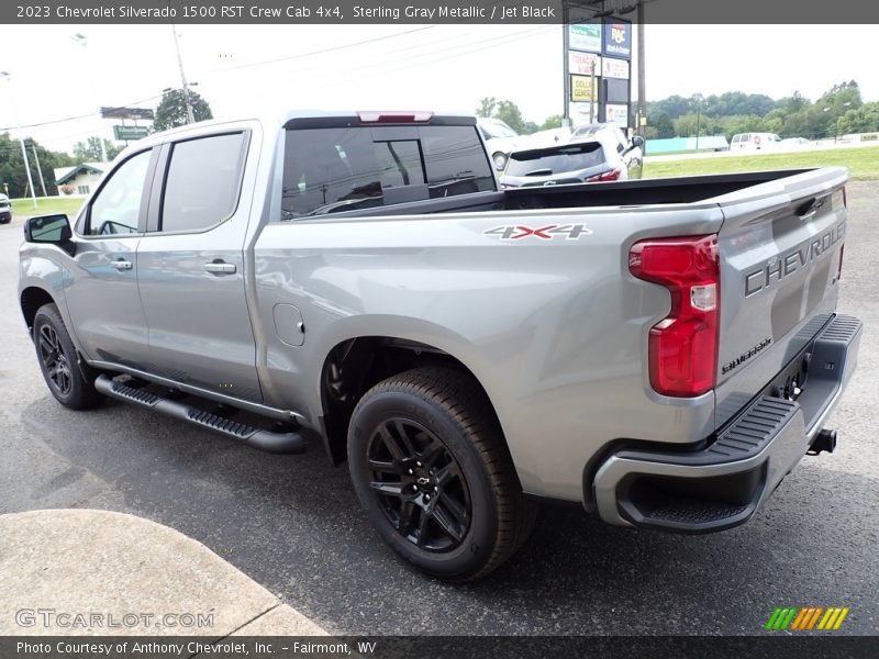 Sterling Gray Metallic / Jet Black 2023 Chevrolet Silverado 1500 RST Crew Cab 4x4