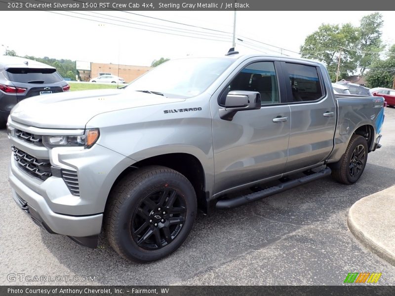 Sterling Gray Metallic / Jet Black 2023 Chevrolet Silverado 1500 RST Crew Cab 4x4