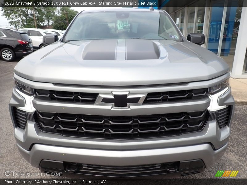 Sterling Gray Metallic / Jet Black 2023 Chevrolet Silverado 1500 RST Crew Cab 4x4