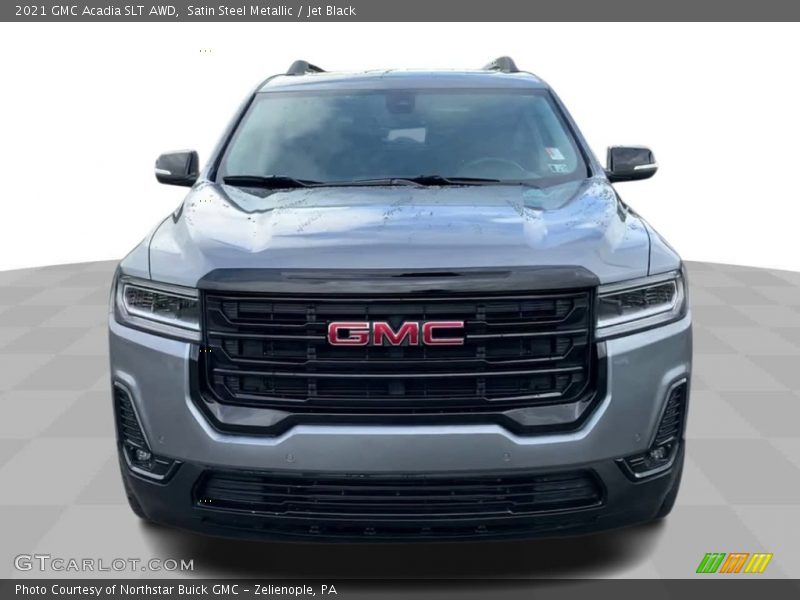 Satin Steel Metallic / Jet Black 2021 GMC Acadia SLT AWD