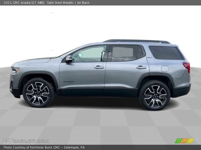 Satin Steel Metallic / Jet Black 2021 GMC Acadia SLT AWD