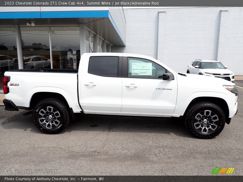Summit White / Jet Black/Adrenaline Red 2023 Chevrolet Colorado Z71 Crew Cab 4x4