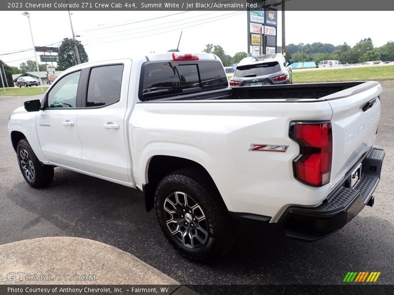 Summit White / Jet Black/Adrenaline Red 2023 Chevrolet Colorado Z71 Crew Cab 4x4
