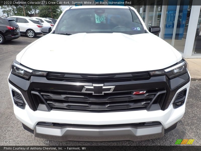 Summit White / Jet Black/Adrenaline Red 2023 Chevrolet Colorado Z71 Crew Cab 4x4