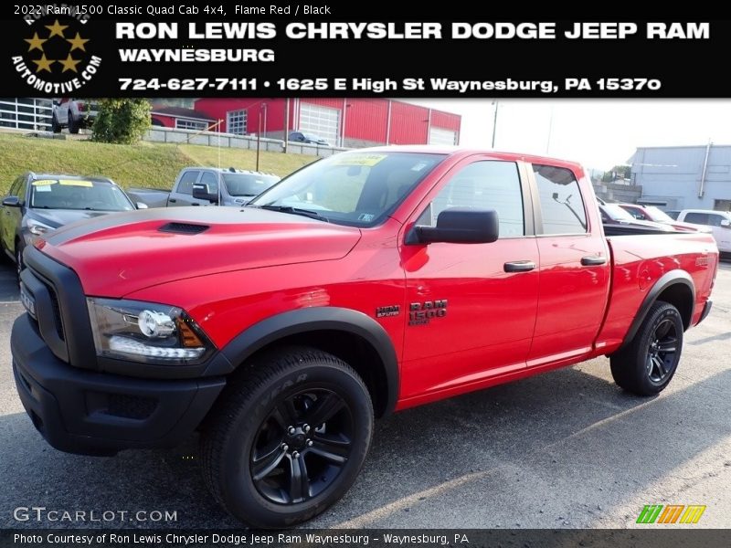 Flame Red / Black 2022 Ram 1500 Classic Quad Cab 4x4