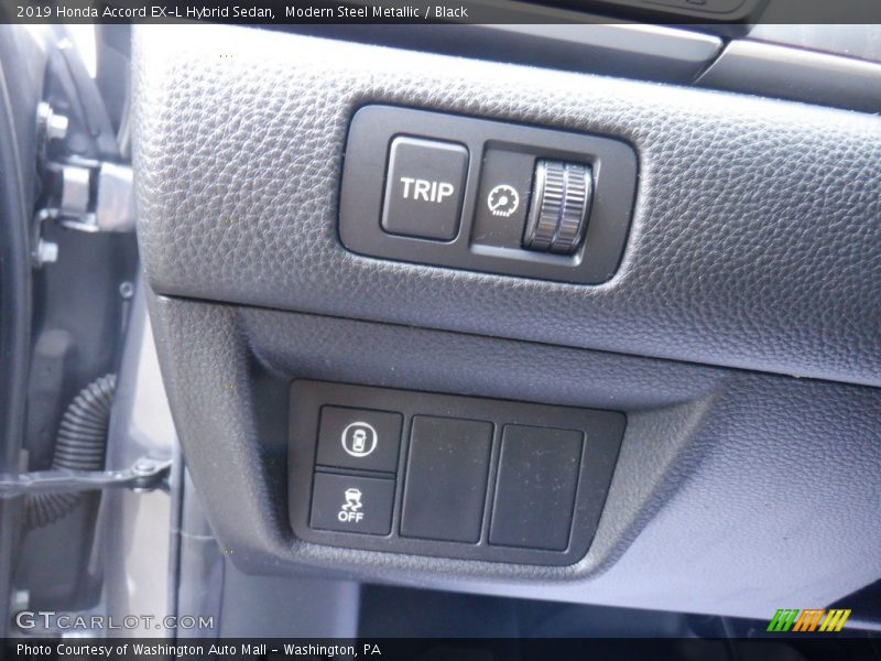 Modern Steel Metallic / Black 2019 Honda Accord EX-L Hybrid Sedan