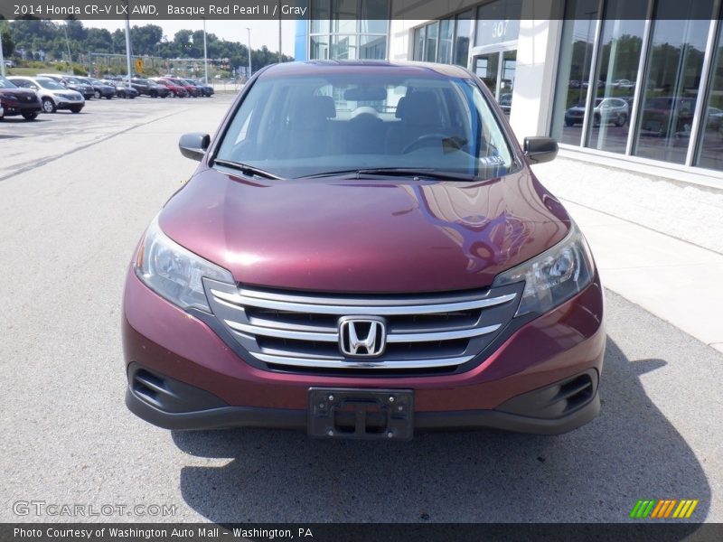 Basque Red Pearl II / Gray 2014 Honda CR-V LX AWD