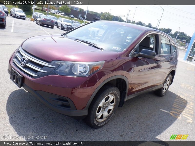 Basque Red Pearl II / Gray 2014 Honda CR-V LX AWD