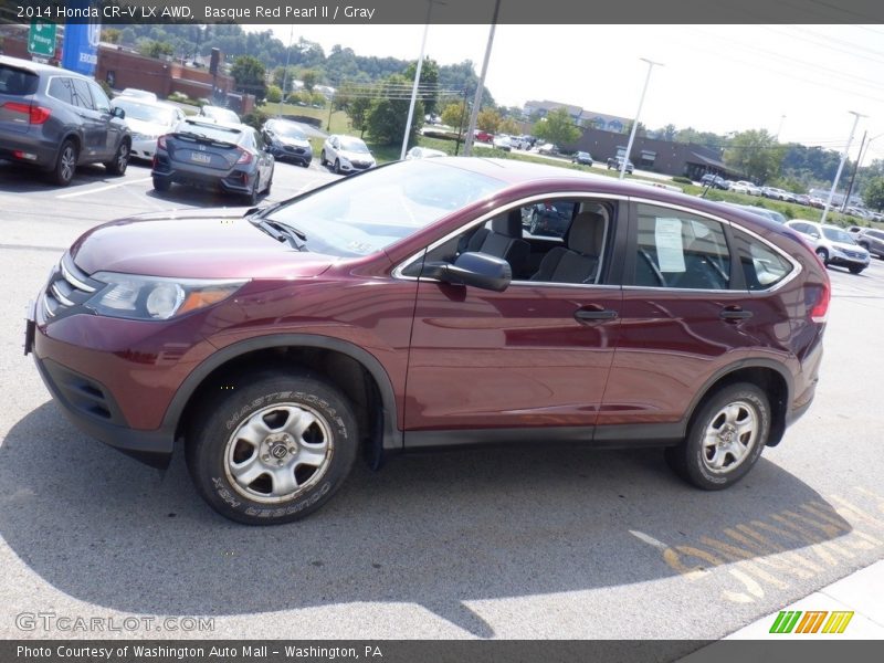 Basque Red Pearl II / Gray 2014 Honda CR-V LX AWD