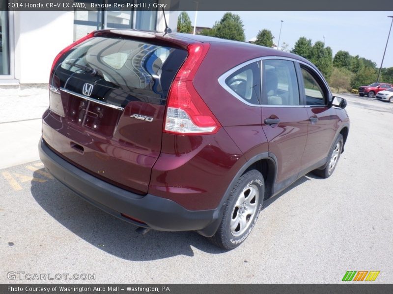 Basque Red Pearl II / Gray 2014 Honda CR-V LX AWD