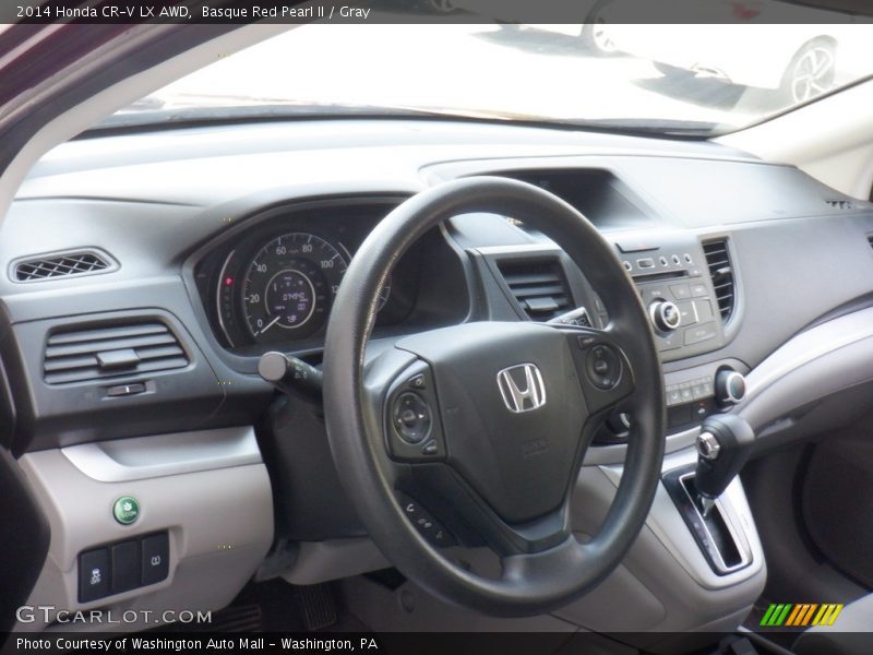 Basque Red Pearl II / Gray 2014 Honda CR-V LX AWD