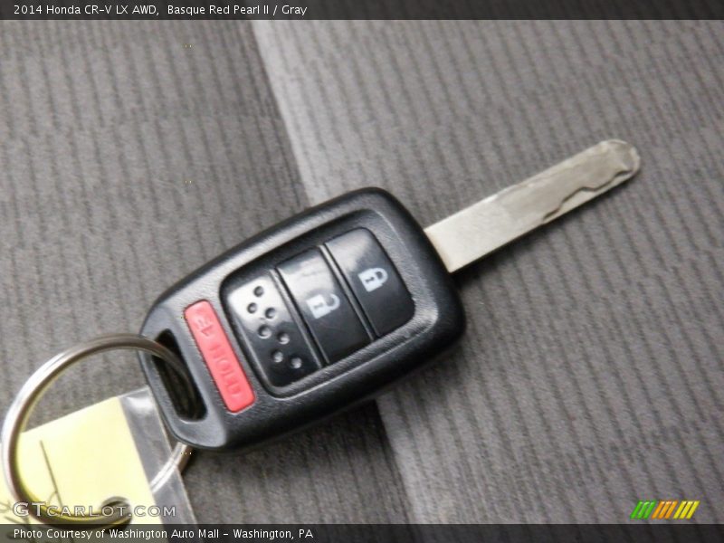 Basque Red Pearl II / Gray 2014 Honda CR-V LX AWD