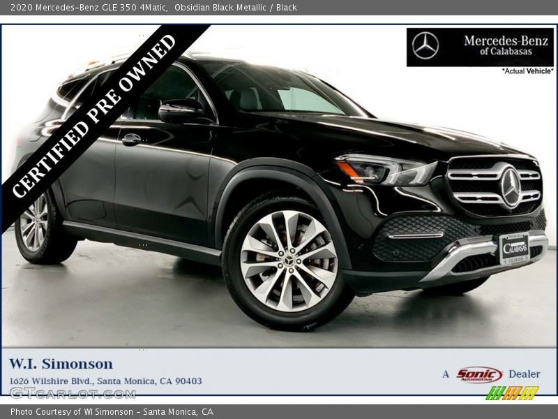 Obsidian Black Metallic / Black 2020 Mercedes-Benz GLE 350 4Matic