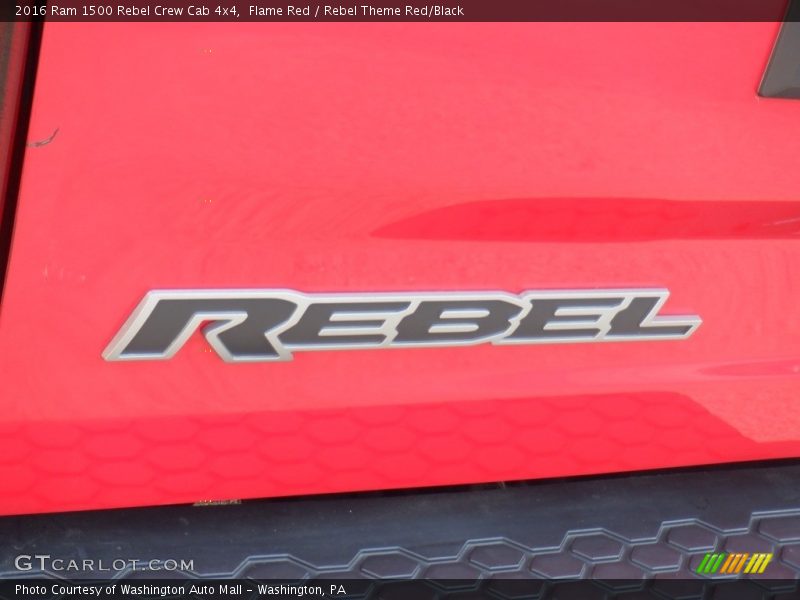 Flame Red / Rebel Theme Red/Black 2016 Ram 1500 Rebel Crew Cab 4x4