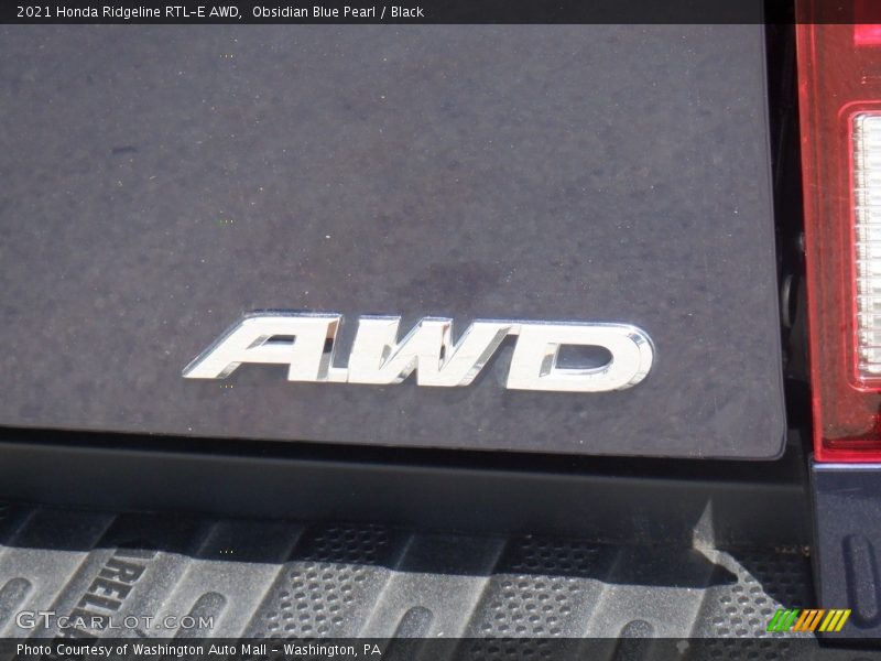 Obsidian Blue Pearl / Black 2021 Honda Ridgeline RTL-E AWD