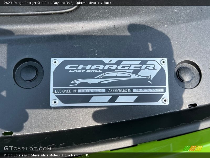 Sublime Metallic / Black 2023 Dodge Charger Scat Pack Daytona 392