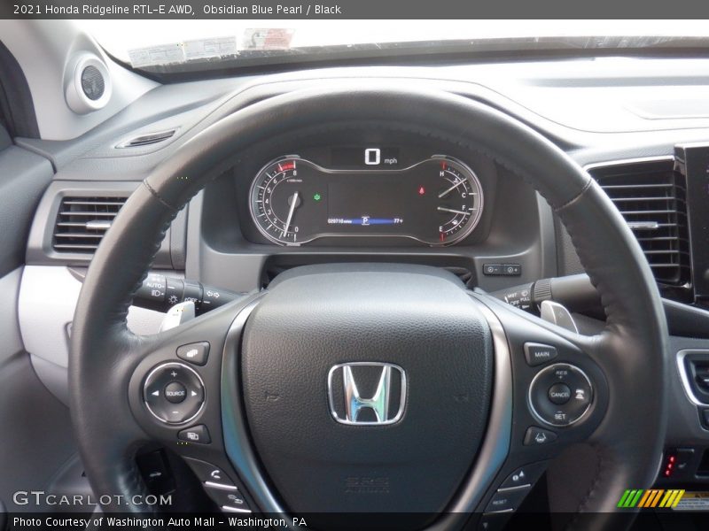 Obsidian Blue Pearl / Black 2021 Honda Ridgeline RTL-E AWD