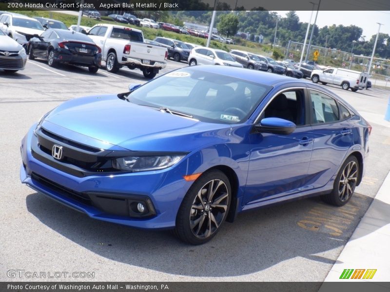  2020 Civic Sport Sedan Aegean Blue Metallic