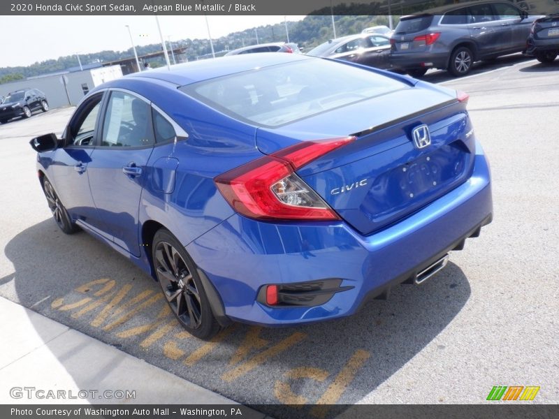 Aegean Blue Metallic / Black 2020 Honda Civic Sport Sedan