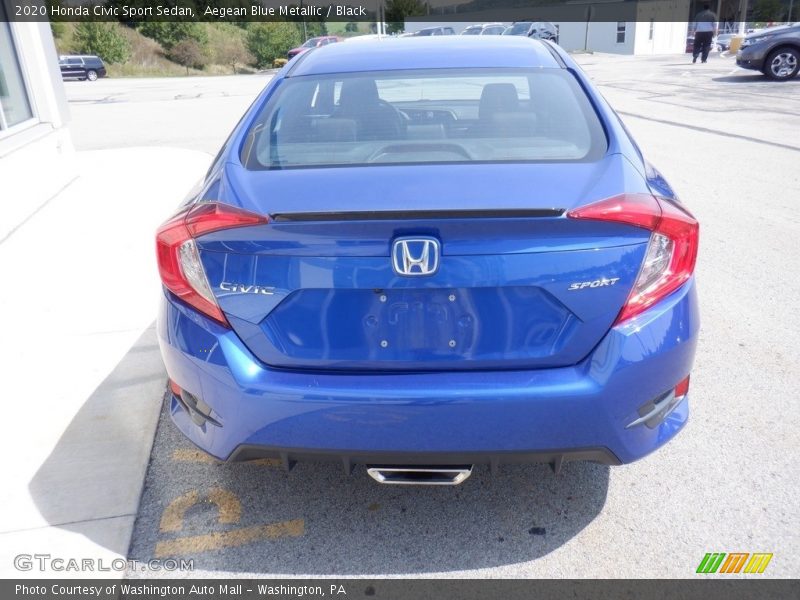 Aegean Blue Metallic / Black 2020 Honda Civic Sport Sedan