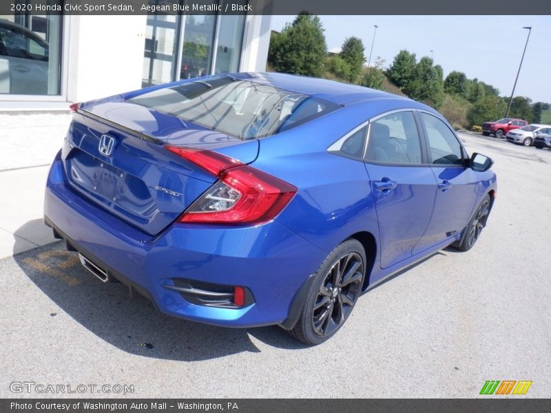 Aegean Blue Metallic / Black 2020 Honda Civic Sport Sedan
