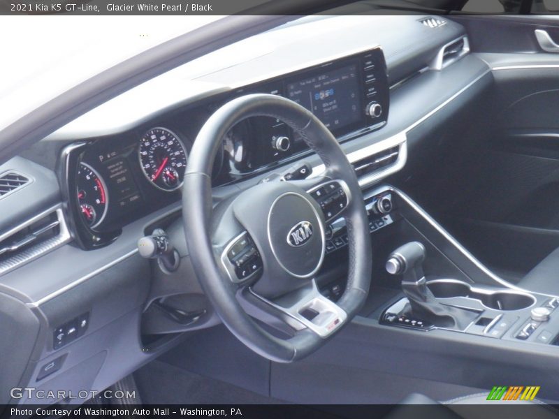 Glacier White Pearl / Black 2021 Kia K5 GT-Line