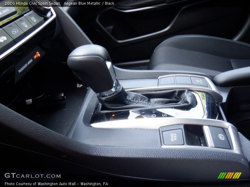 Aegean Blue Metallic / Black 2020 Honda Civic Sport Sedan