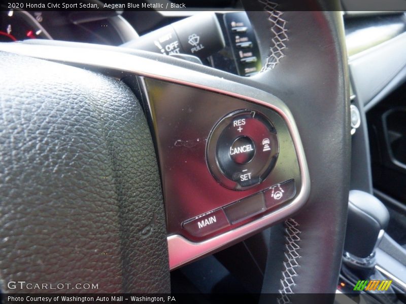 Aegean Blue Metallic / Black 2020 Honda Civic Sport Sedan