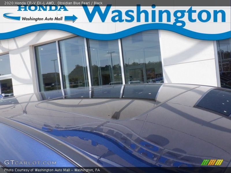 Obsidian Blue Pearl / Black 2020 Honda CR-V EX-L AWD