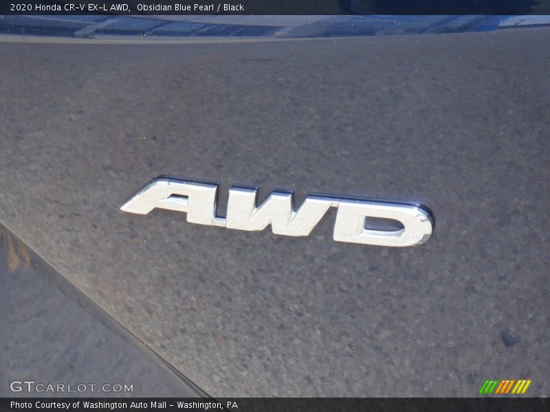 Obsidian Blue Pearl / Black 2020 Honda CR-V EX-L AWD